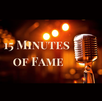 15 Minutes of Fame banner
